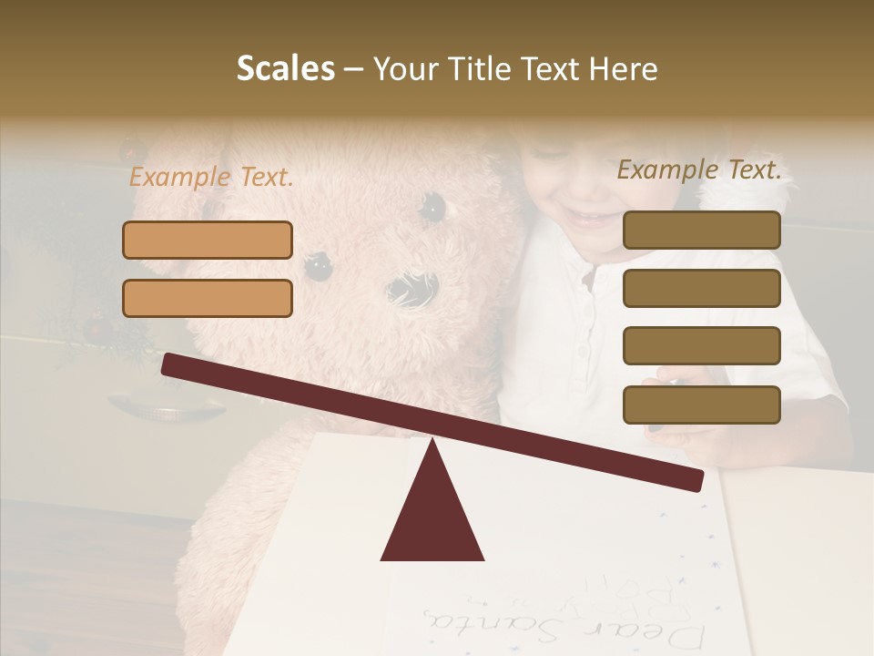 Winter Letter Children Only PowerPoint Template