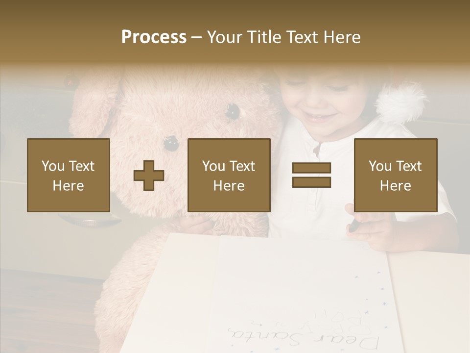 Winter Letter Children Only PowerPoint Template