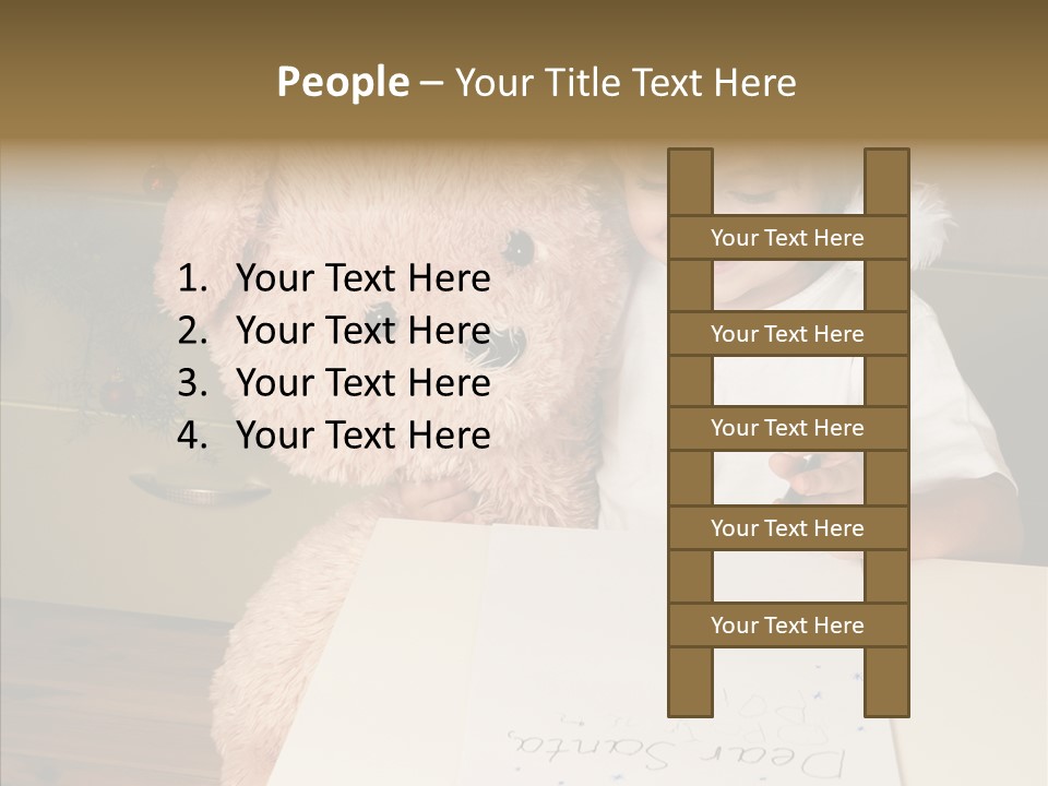 Winter Letter Children Only PowerPoint Template