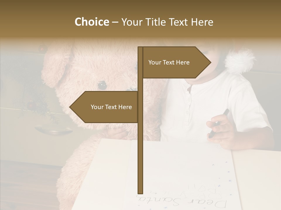 Winter Letter Children Only PowerPoint Template