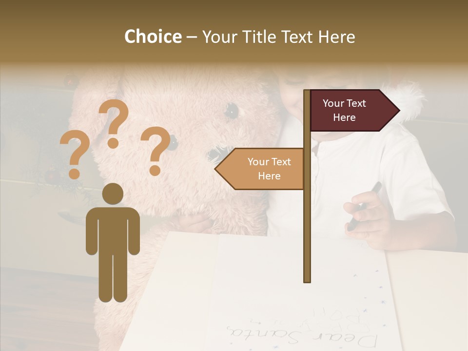 Winter Letter Children Only PowerPoint Template