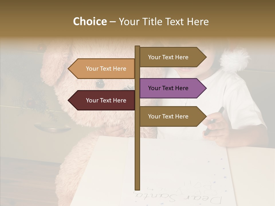Winter Letter Children Only PowerPoint Template