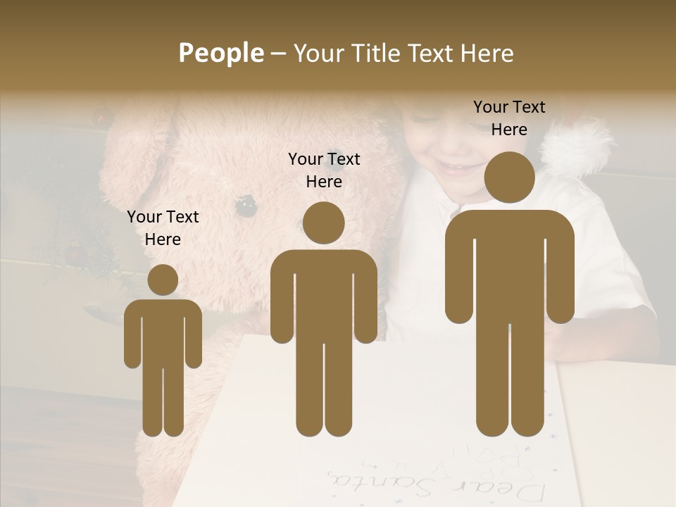 Winter Letter Children Only PowerPoint Template