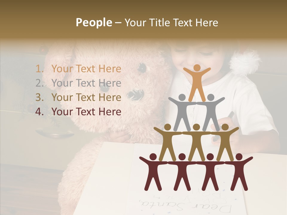 Winter Letter Children Only PowerPoint Template