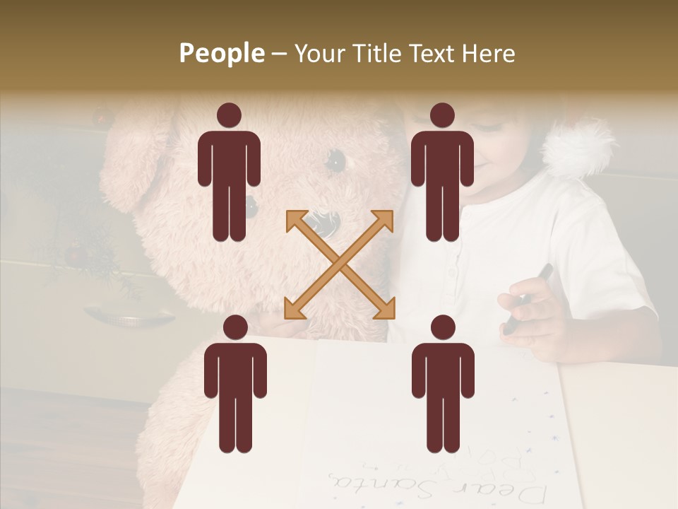 Winter Letter Children Only PowerPoint Template