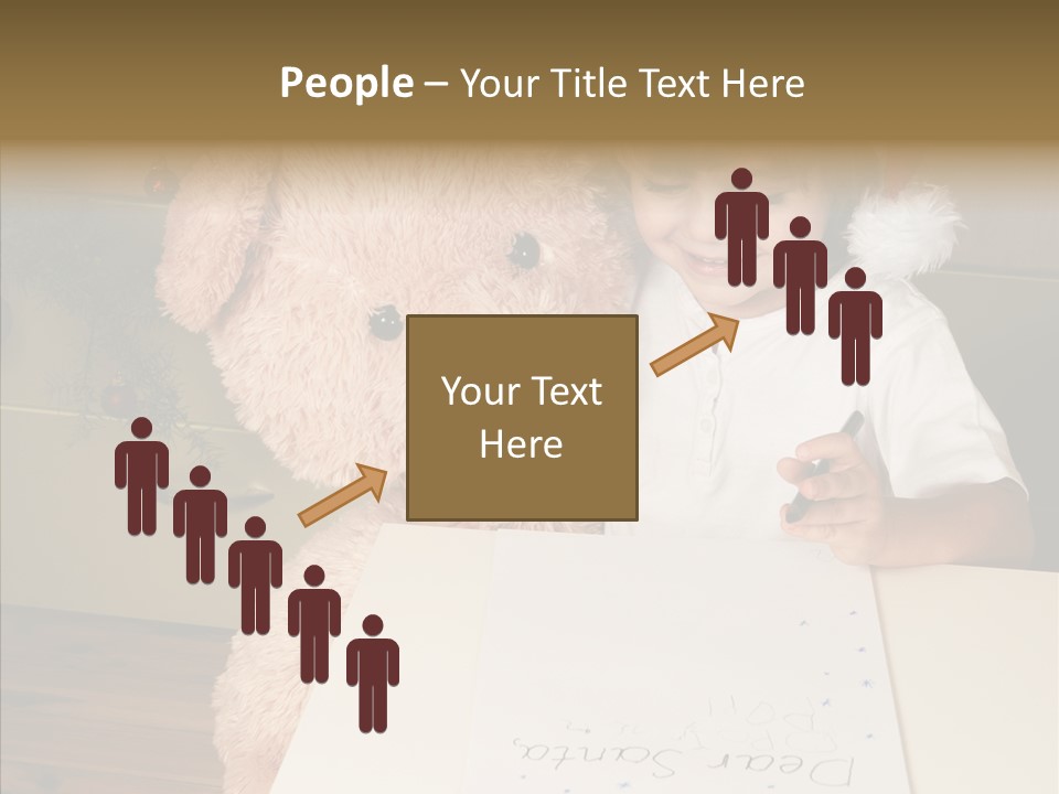 Winter Letter Children Only PowerPoint Template