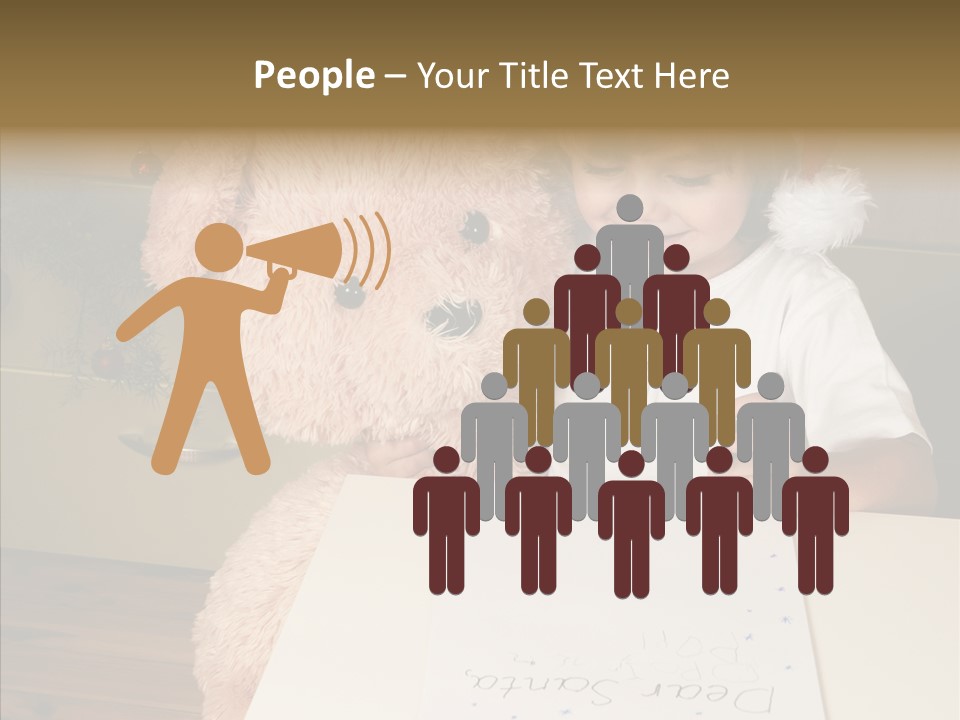 Winter Letter Children Only PowerPoint Template