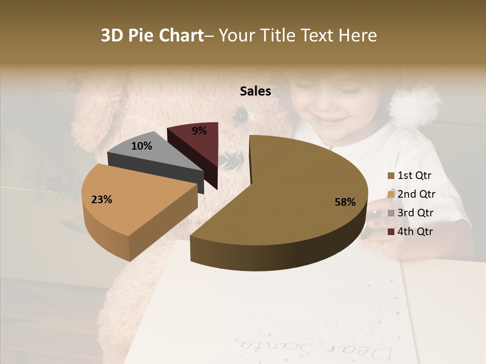 Winter Letter Children Only PowerPoint Template