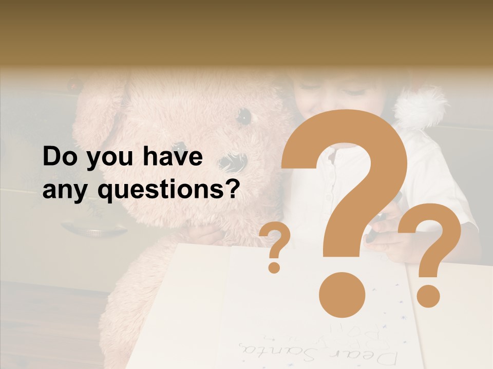 Winter Letter Children Only PowerPoint Template