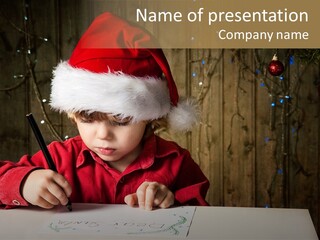 Looking Kid Bokeh PowerPoint Template