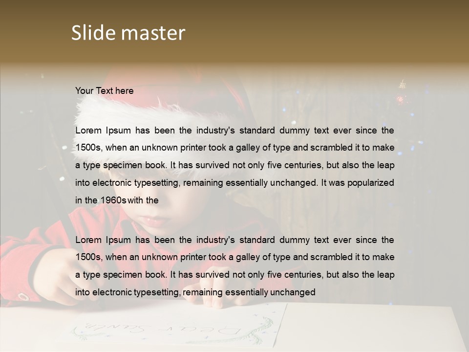 Looking Kid Bokeh PowerPoint Template