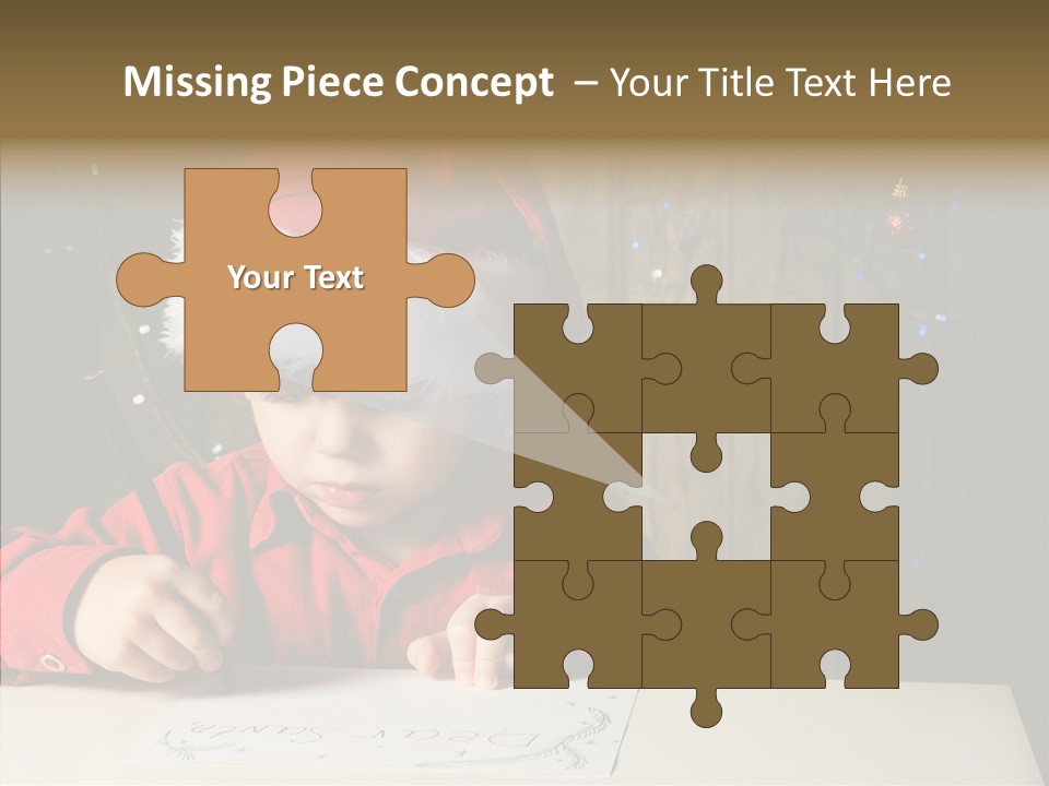 Looking Kid Bokeh PowerPoint Template