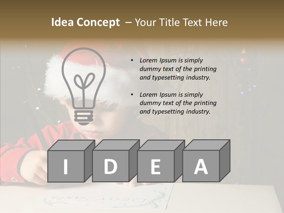 Looking Kid Bokeh PowerPoint Template