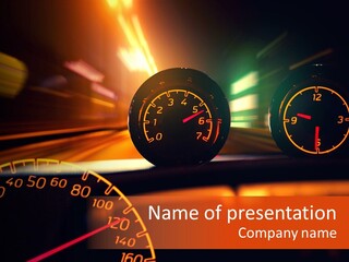 Garage Drive Road PowerPoint Template