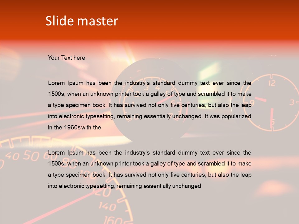 Garage Drive Road PowerPoint Template