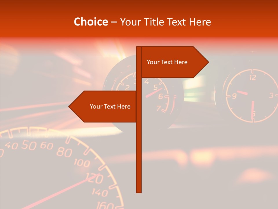 Garage Drive Road PowerPoint Template