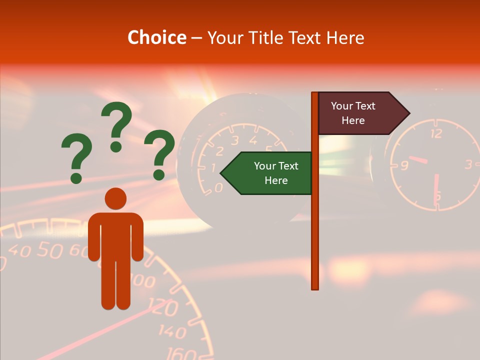 Garage Drive Road PowerPoint Template