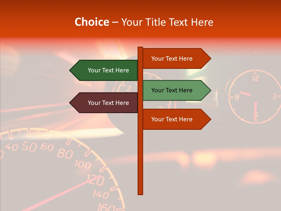 Garage Drive Road PowerPoint Template