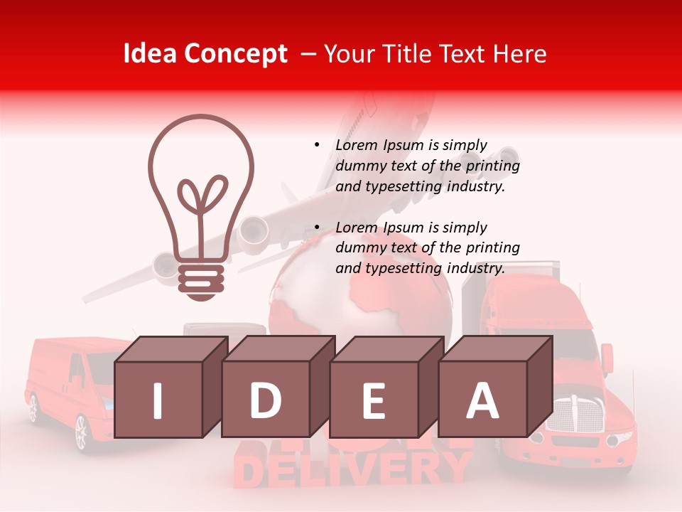 Truck Industry Planet PowerPoint Template