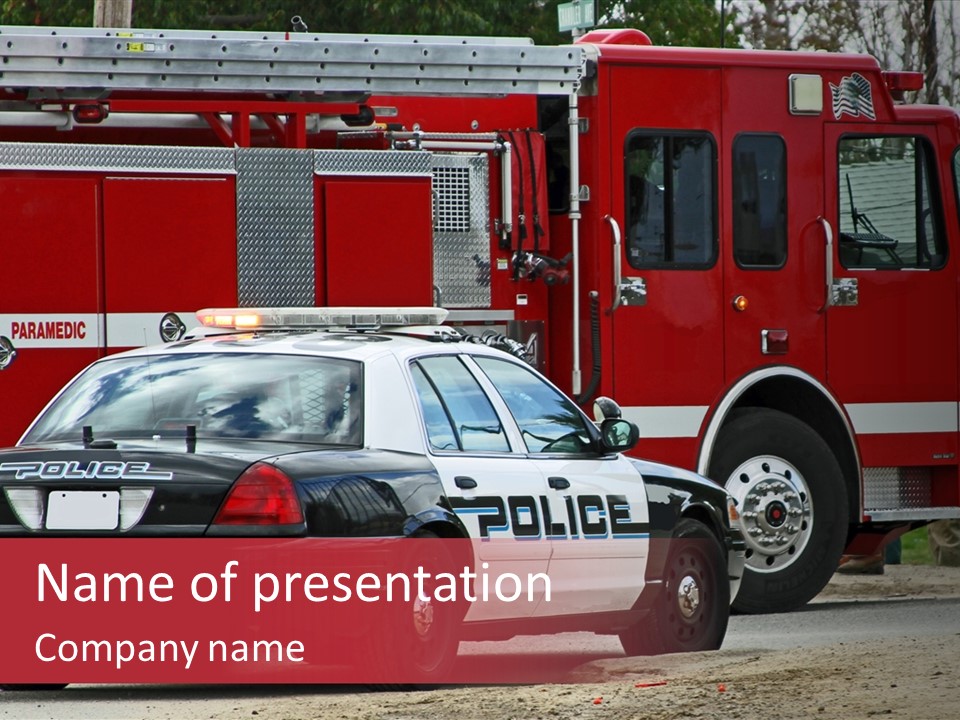 Patrol Firefighter Government PowerPoint Template