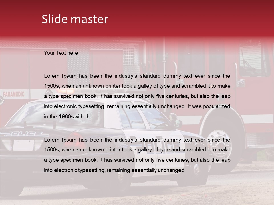 Patrol Firefighter Government PowerPoint Template