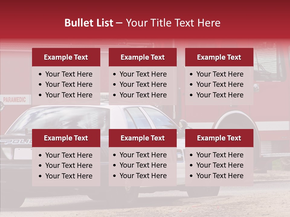 Patrol Firefighter Government PowerPoint Template