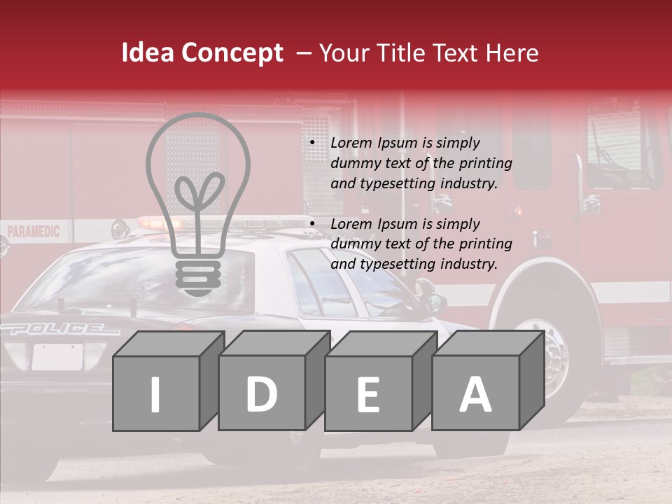 Patrol Firefighter Government PowerPoint Template