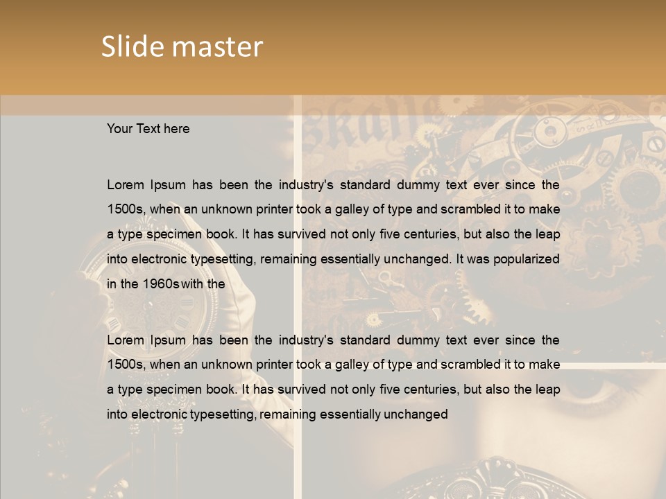 Circle Statue Vintage PowerPoint Template