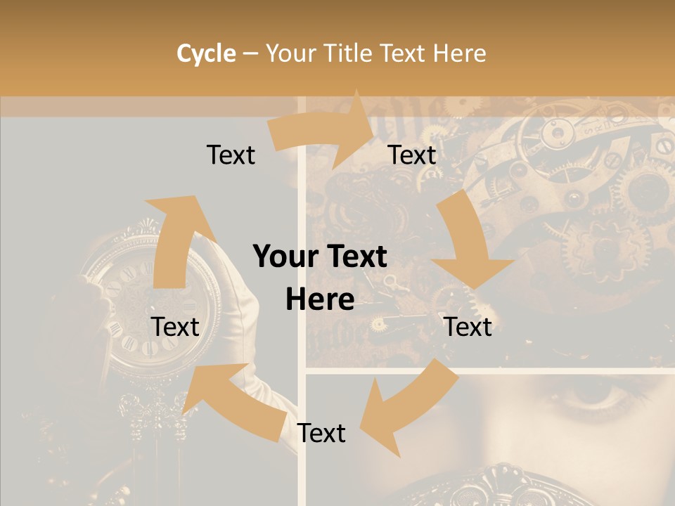 Circle Statue Vintage PowerPoint Template