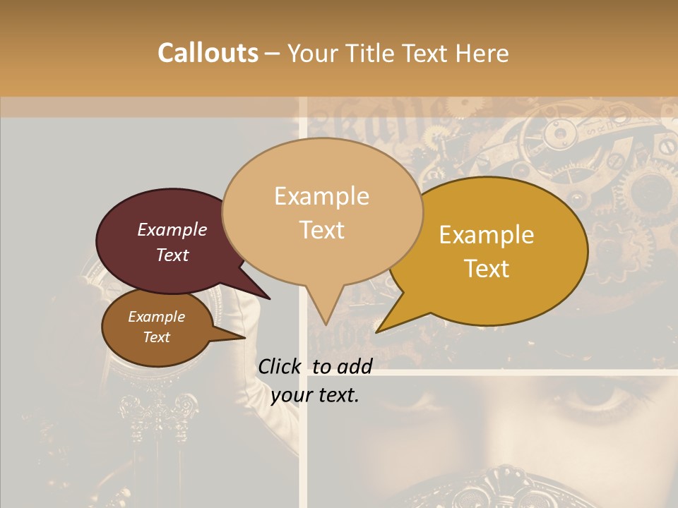 Circle Statue Vintage PowerPoint Template