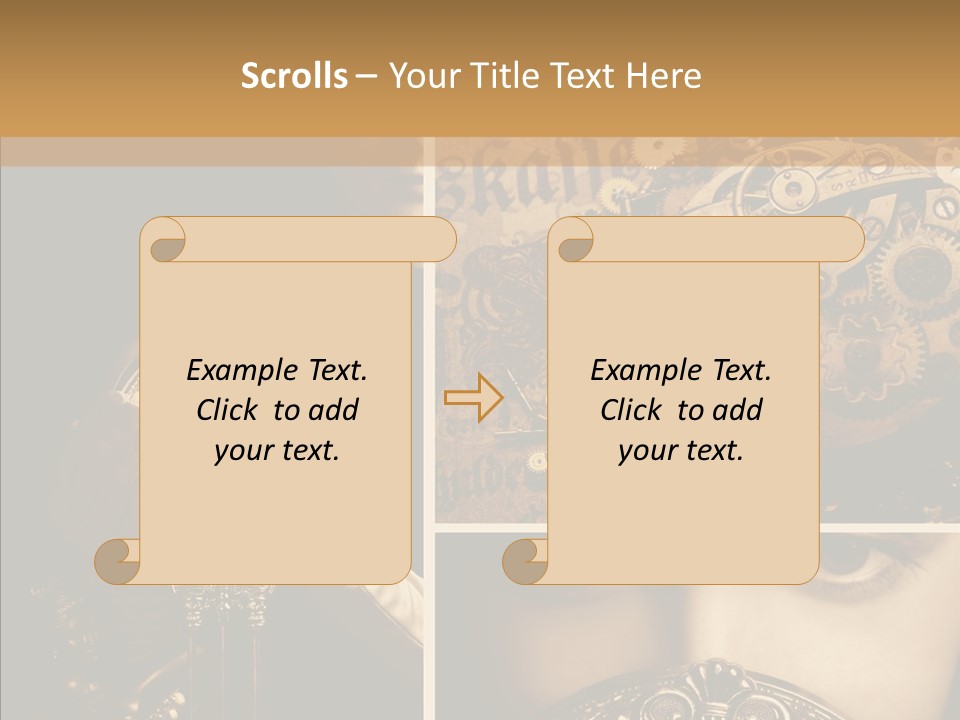 Circle Statue Vintage PowerPoint Template