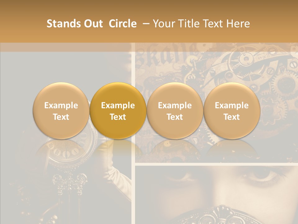 Circle Statue Vintage PowerPoint Template