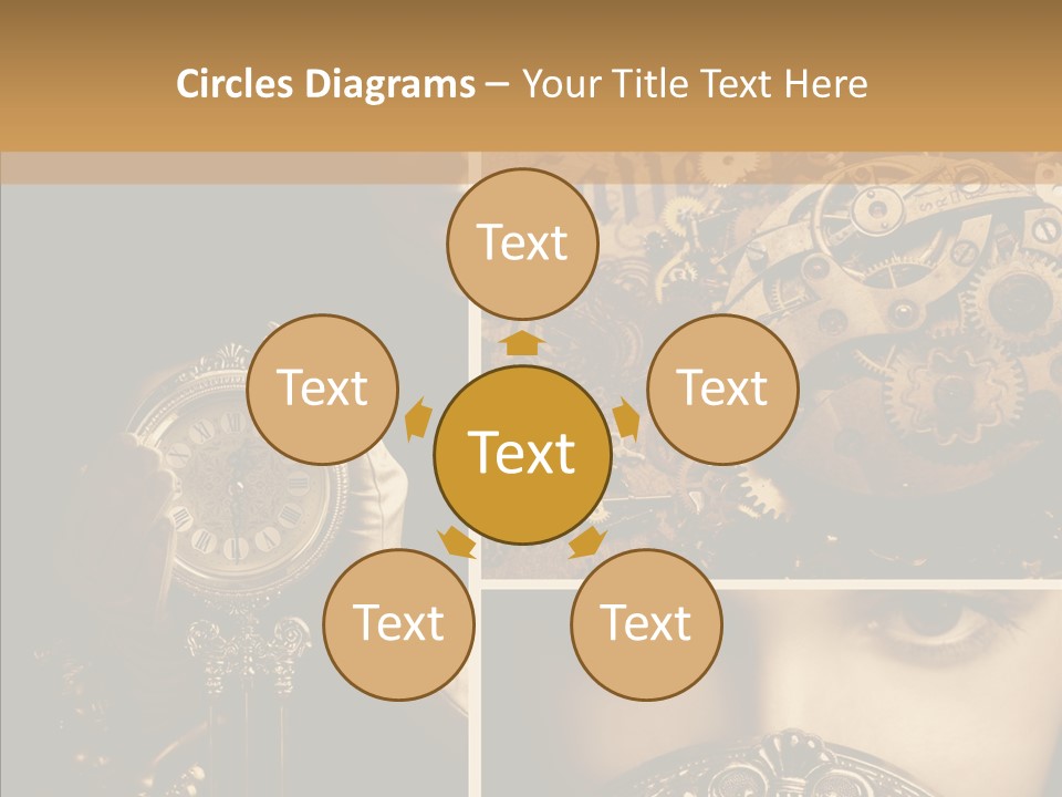 Circle Statue Vintage PowerPoint Template