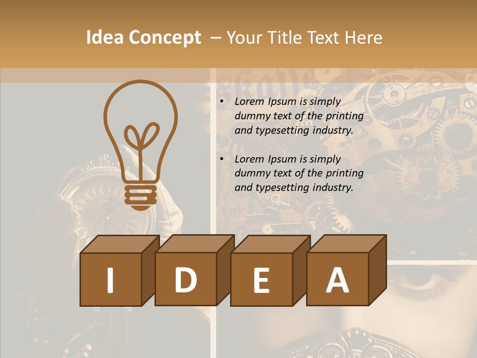 Circle Statue Vintage PowerPoint Template