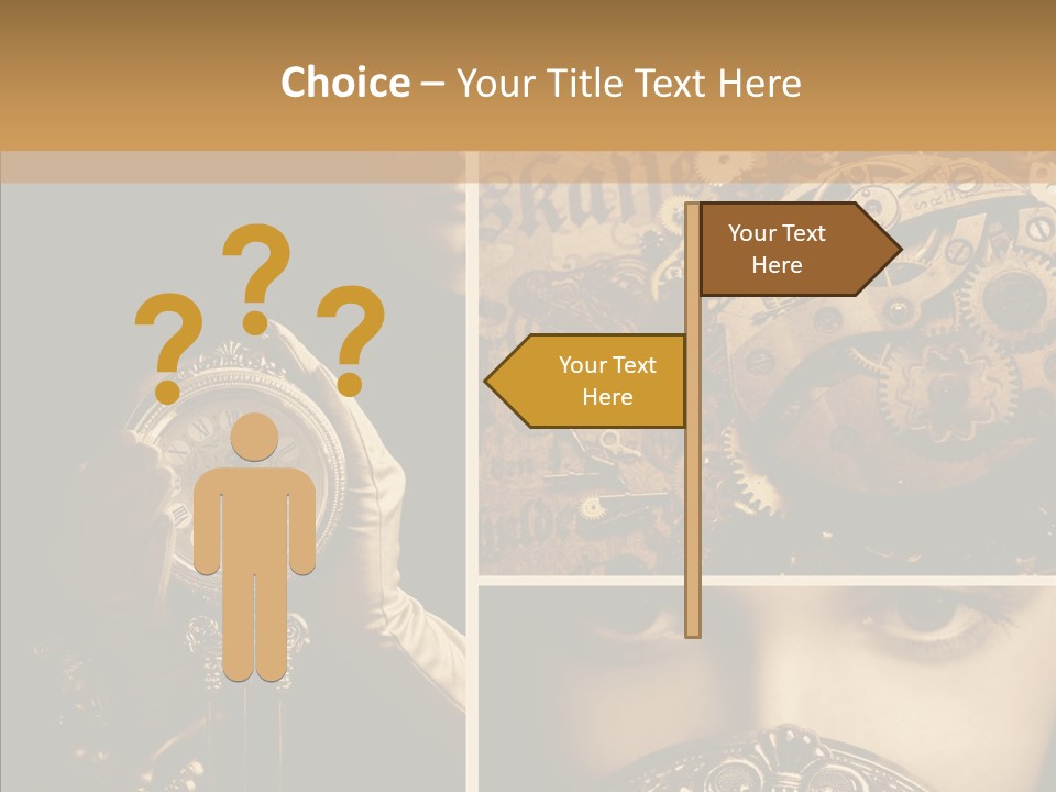 Circle Statue Vintage PowerPoint Template