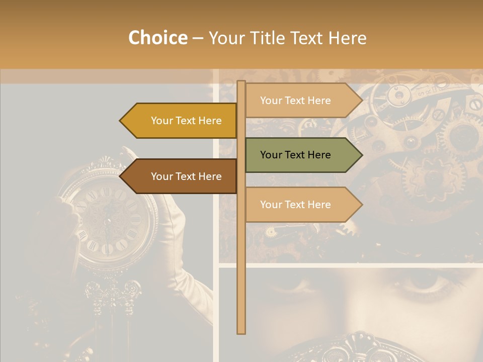 Circle Statue Vintage PowerPoint Template