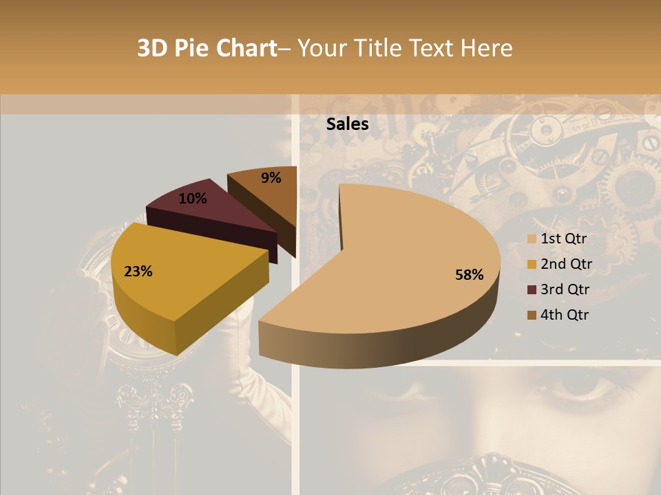 Circle Statue Vintage PowerPoint Template