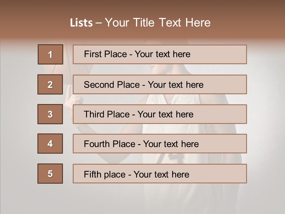 Basket Beauty Portrait PowerPoint Template