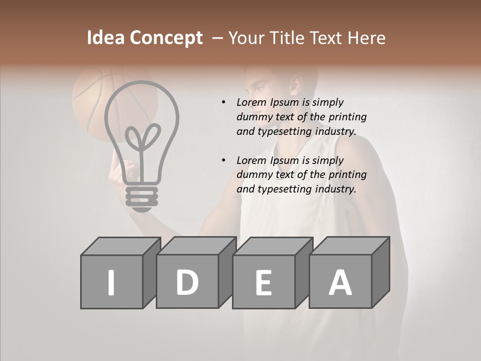 Basket Beauty Portrait PowerPoint Template