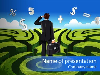 Male Professional Metaphor PowerPoint Template