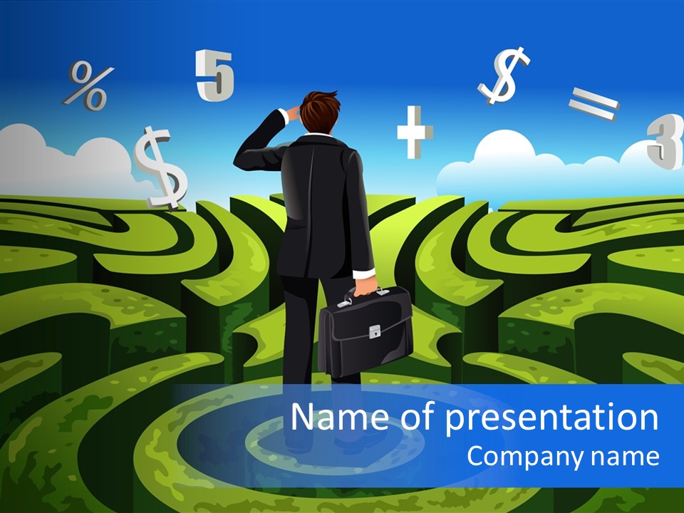 Male Professional Metaphor PowerPoint Template