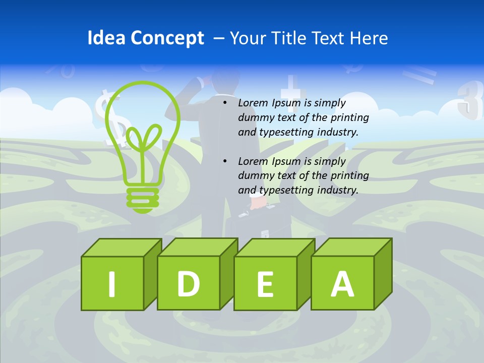 Male Professional Metaphor PowerPoint Template