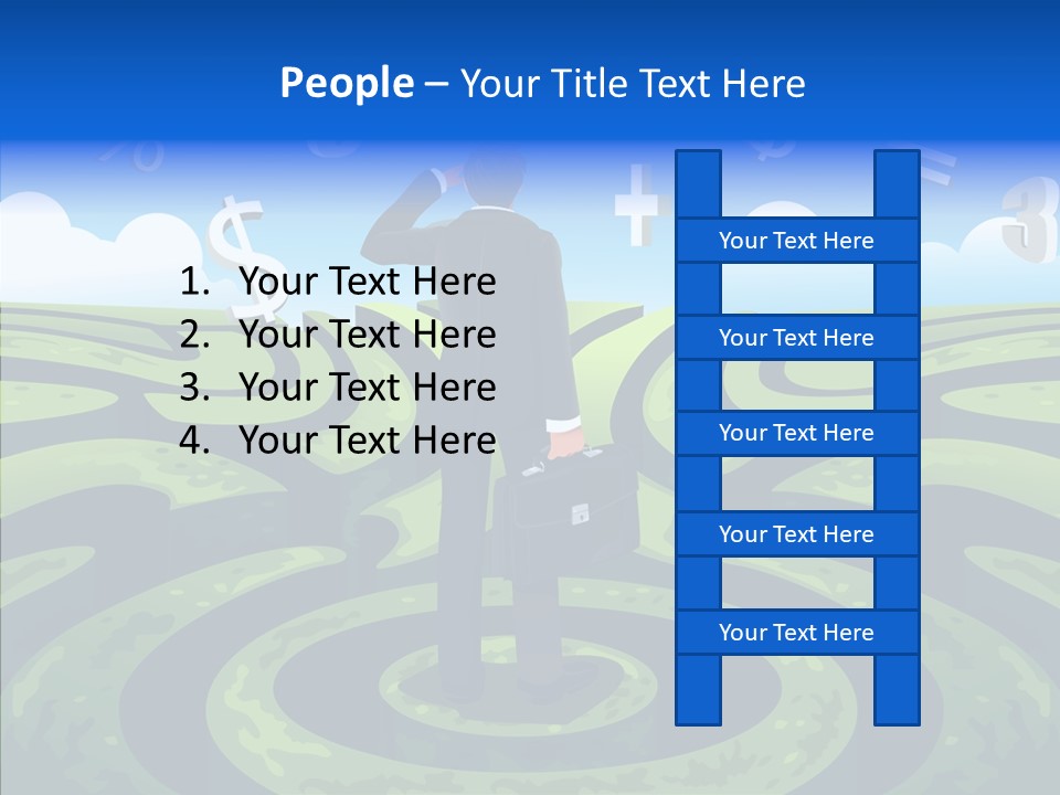 Male Professional Metaphor PowerPoint Template