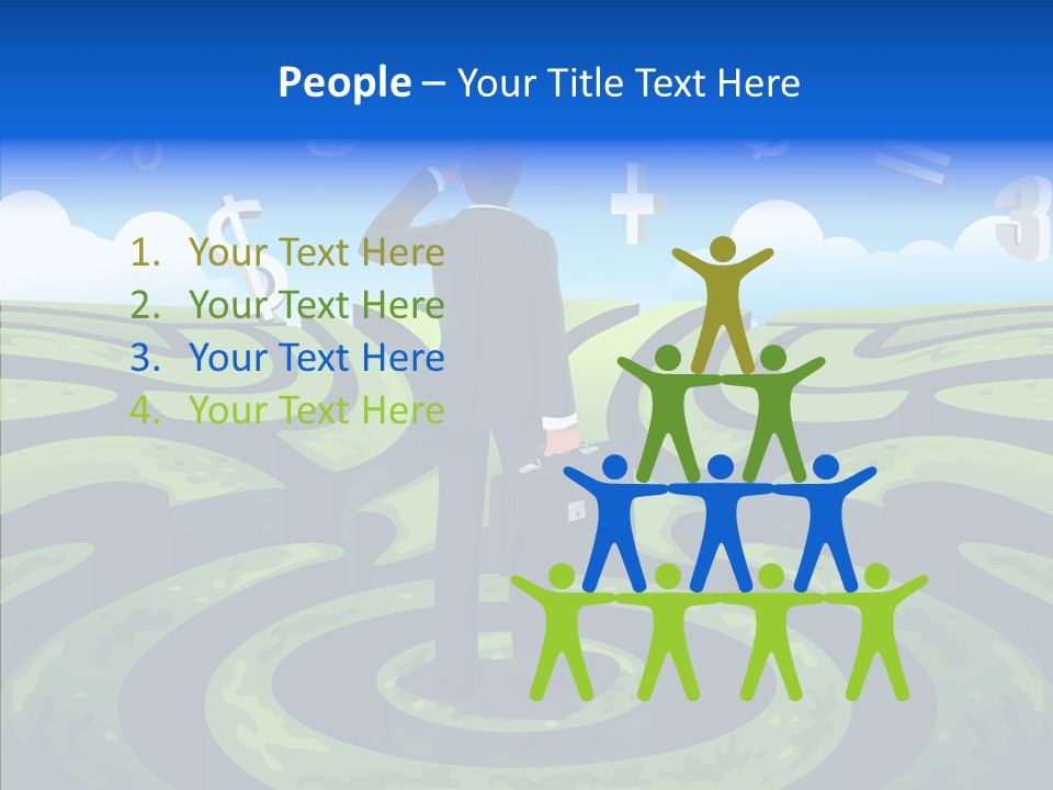 Male Professional Metaphor PowerPoint Template