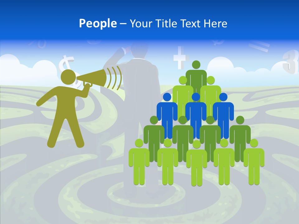 Male Professional Metaphor PowerPoint Template