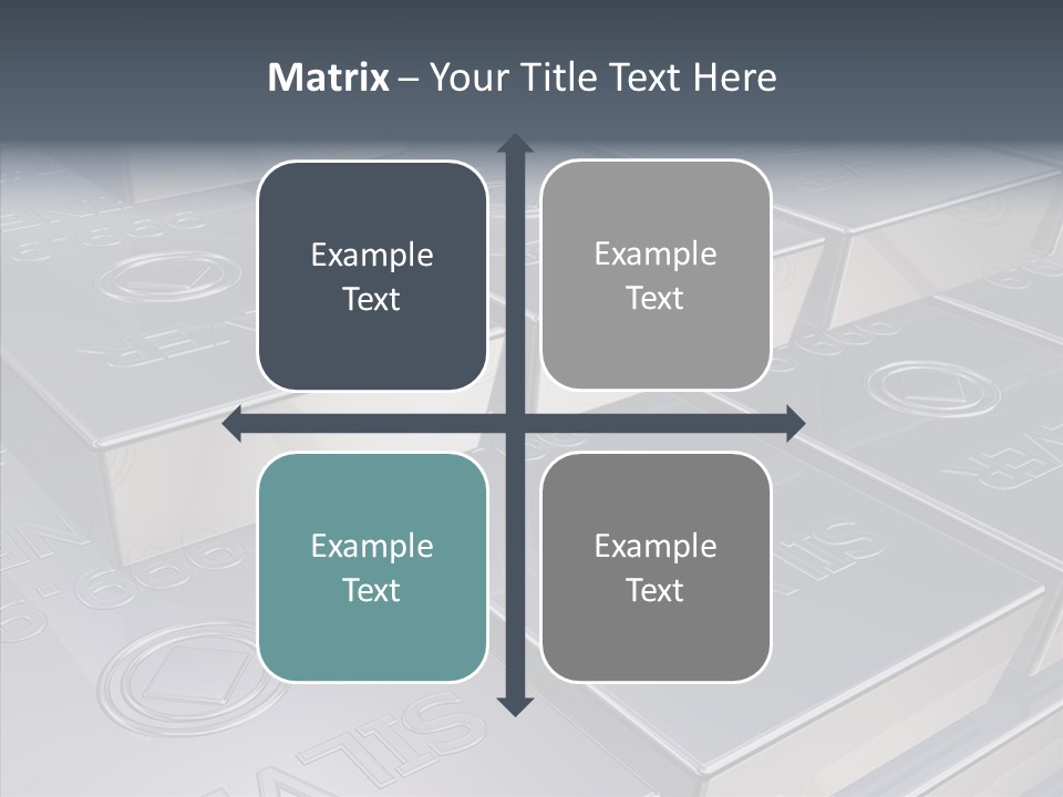 Silver Bars Pure Illustration PowerPoint Template