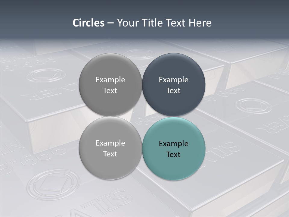 Silver Bars Pure Illustration PowerPoint Template