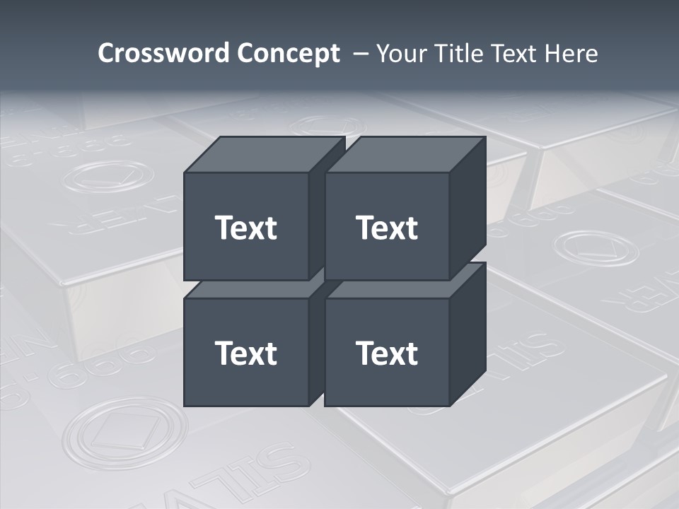 Silver Bars Pure Illustration PowerPoint Template