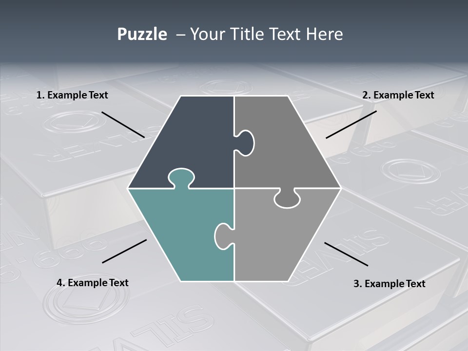 Silver Bars Pure Illustration PowerPoint Template