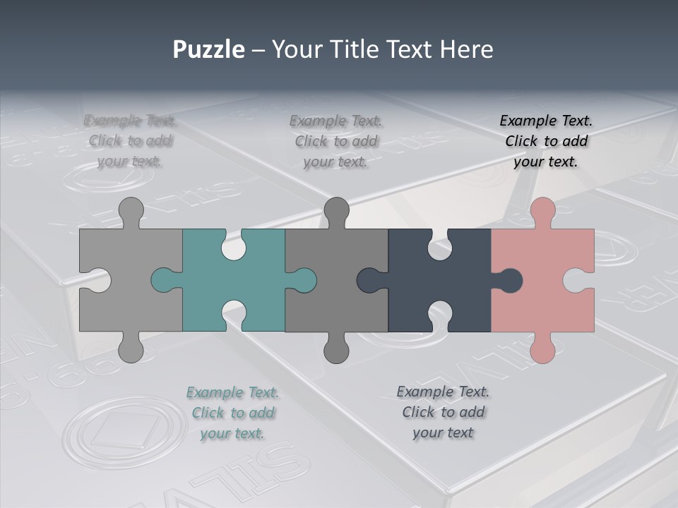 Silver Bars Pure Illustration PowerPoint Template